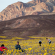 Happy tourists in Death Valley.